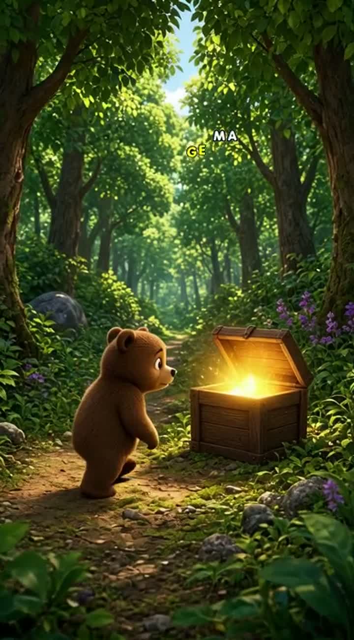 Set in a lush forest — AI cartoon
