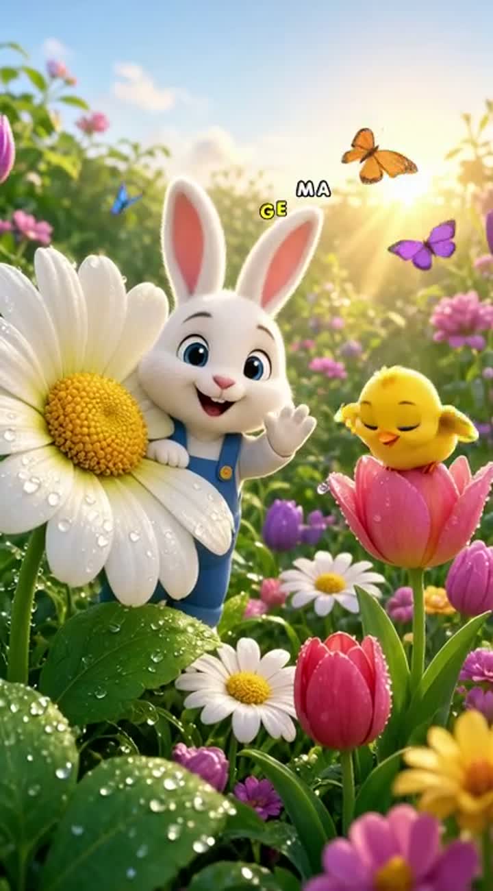 Vibrant, colorful 3D cartoon animation for a preschool children's… — AI cartoon