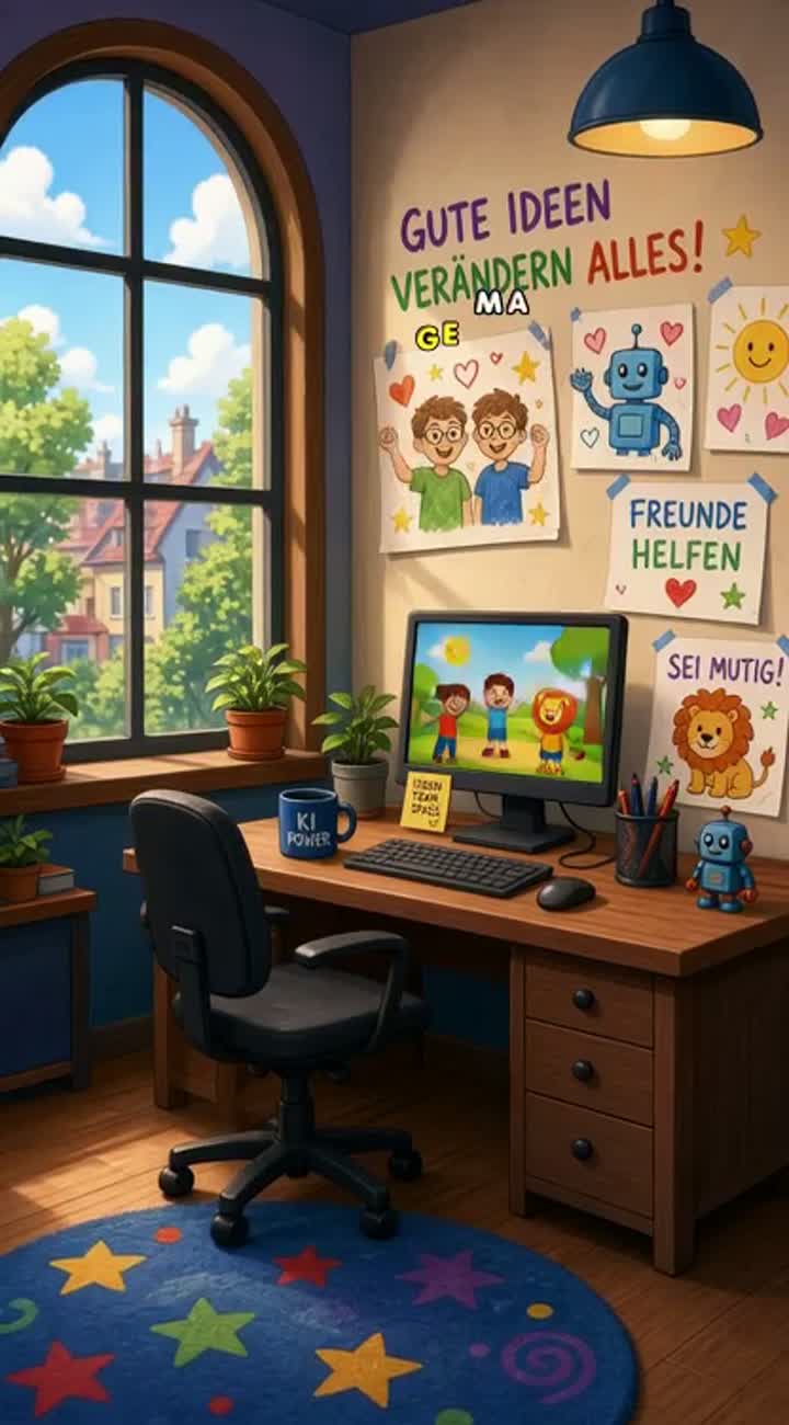 Eine lustige Geschichte wie 2 Typen Dimitri und Florian versucht… — AI cartoon