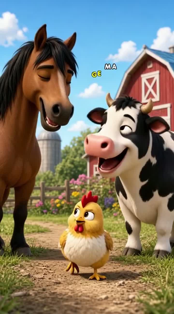 Funny, colorful 3D cartoon short for YouTube Shorts… — AI cartoon