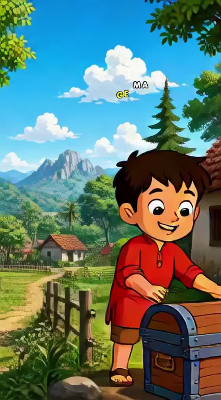 In a small village, there lived a brave young boy named Arjun — AI cartoon