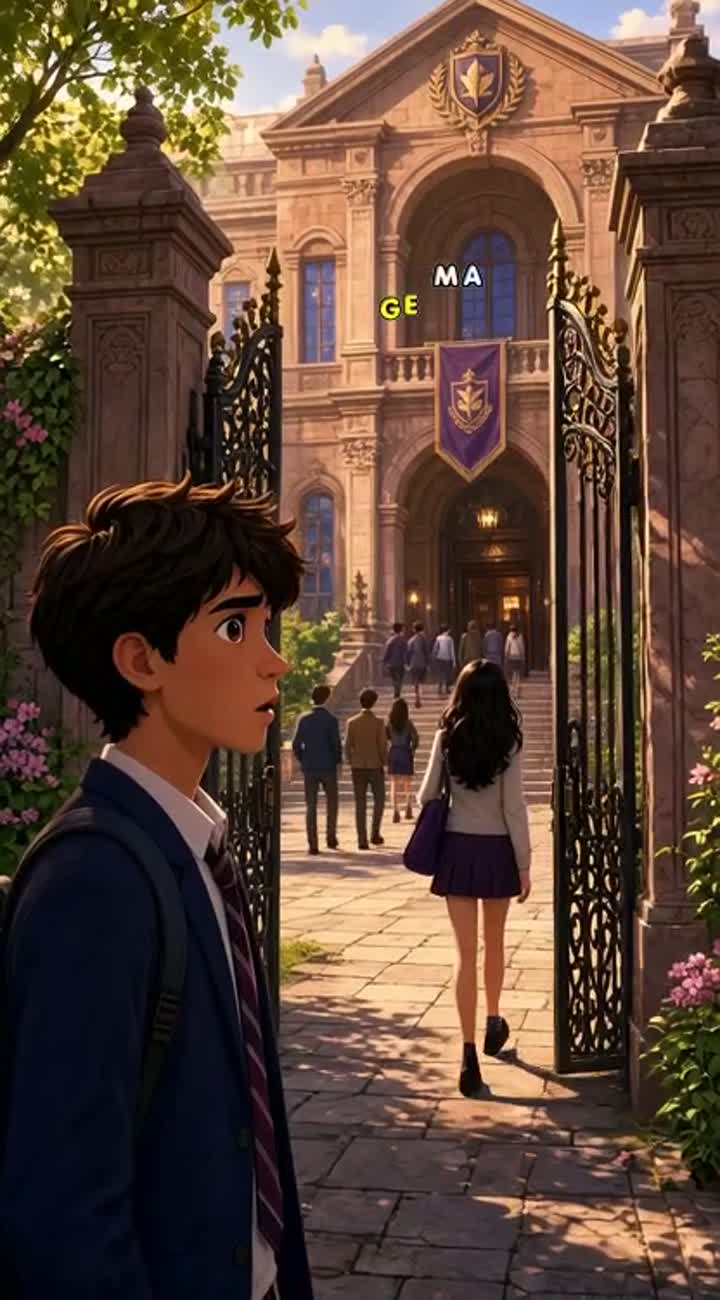Alex stood near the entrance of the main hall… — AI cartoon