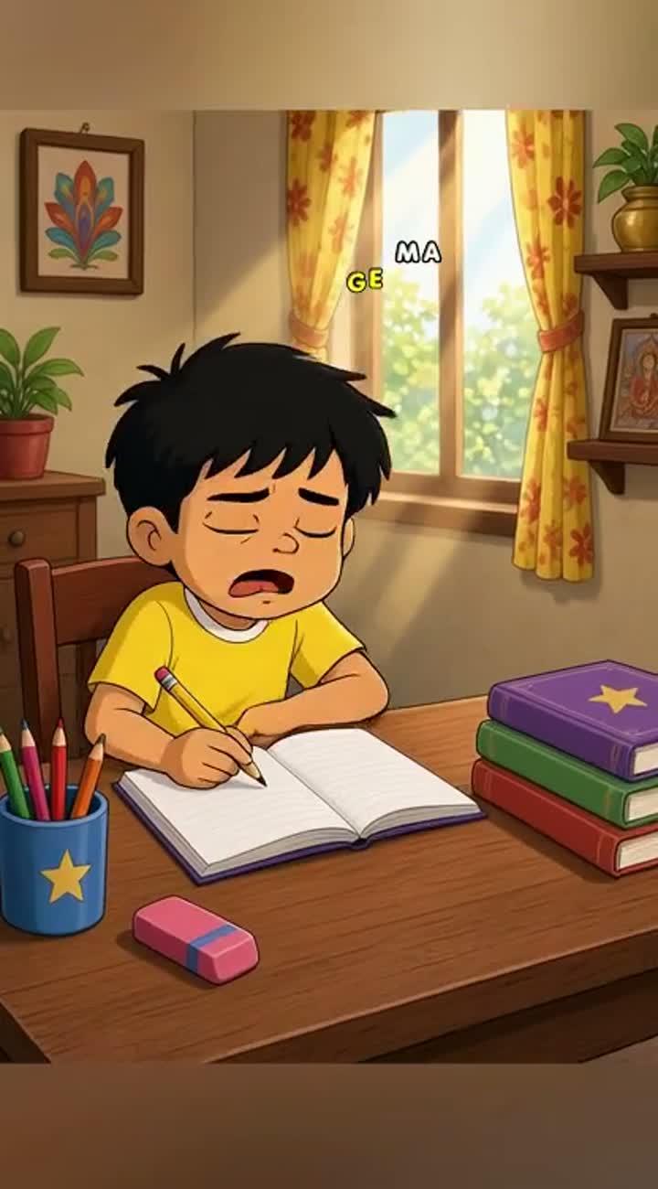 Funny, colorful 2D animated cartoon scene with a classic Japanese… — AI cartoon
