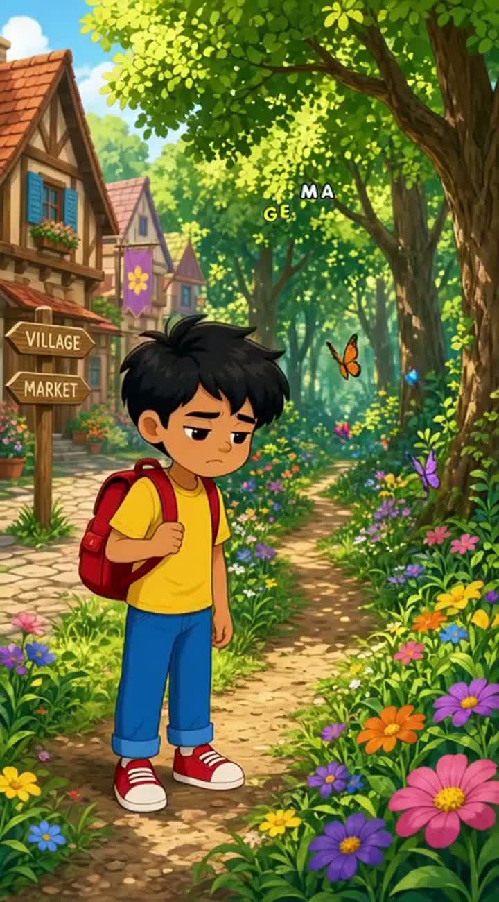 Bright, colourful, cute 2D cartoon animation with smooth… — AI cartoon