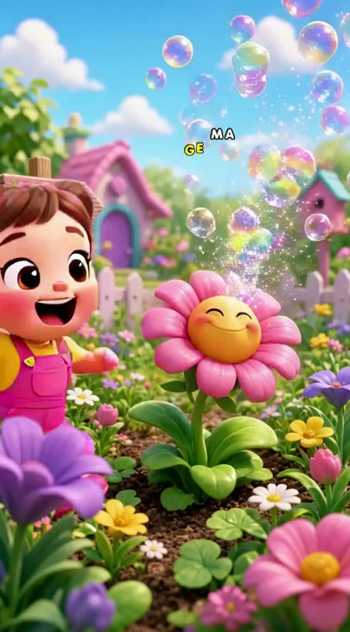 LILY AND THE MAGICAL GIGGLING GARDEN — AI cartoon