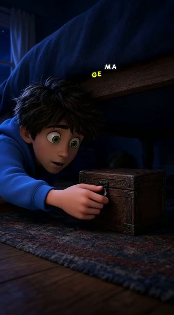 Mysterious 3D animated cartoon scene — AI cartoon