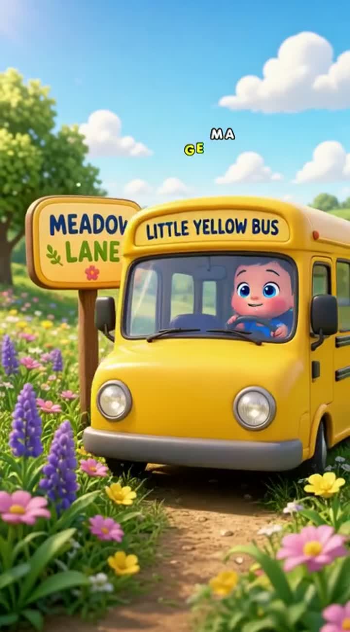 The Little Yellow Bus: A Musical Animal Adventure — AI cartoon