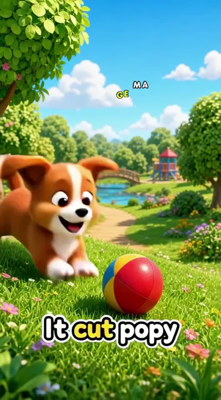 Vertical 9:16 YouTube Short for kids — AI cartoon