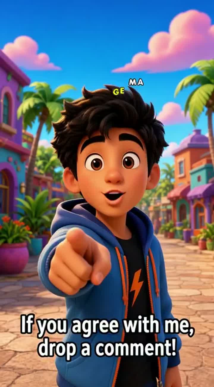 High-quality 3D cartoon animation featuring a cool cartoon… — AI cartoon