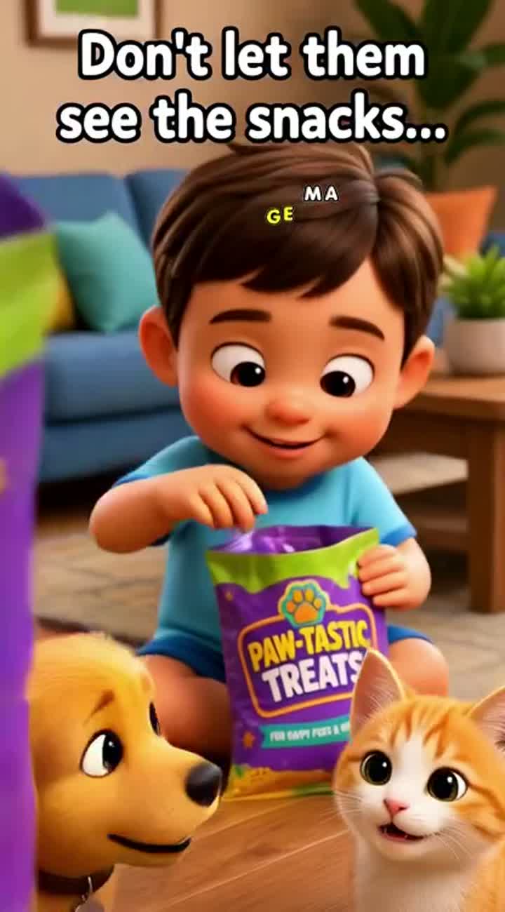 Single continuous 3D cartoon animation with smooth character… — AI cartoon