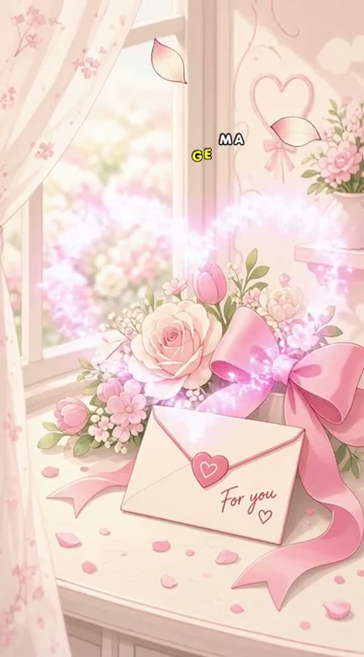 Birthday animation with Cute and aesthetic animation with flower… — AI cartoon