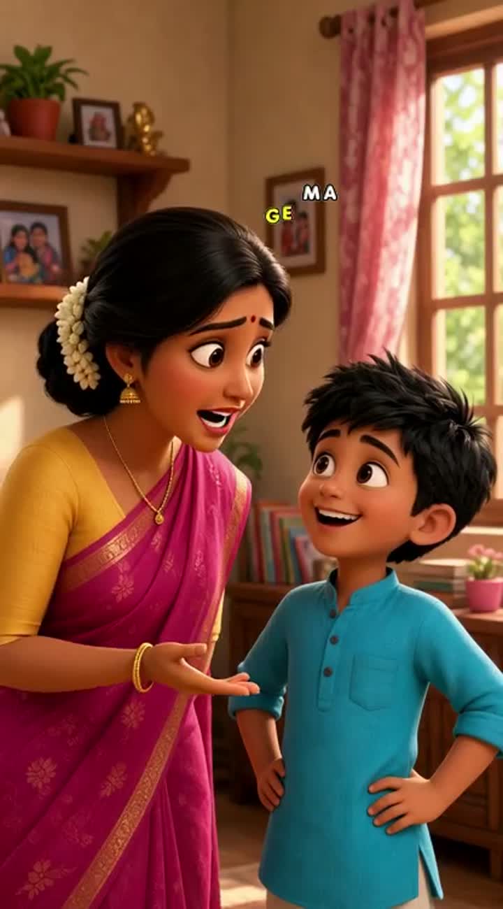 A vibrant, colorful 3D cartoon animation with smooth… — AI cartoon