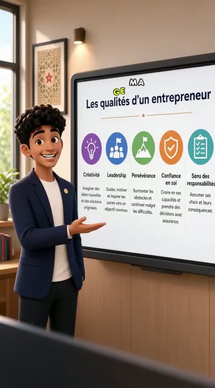 Crée une illustration éducative professionnelle avec le même jeune… — AI cartoon