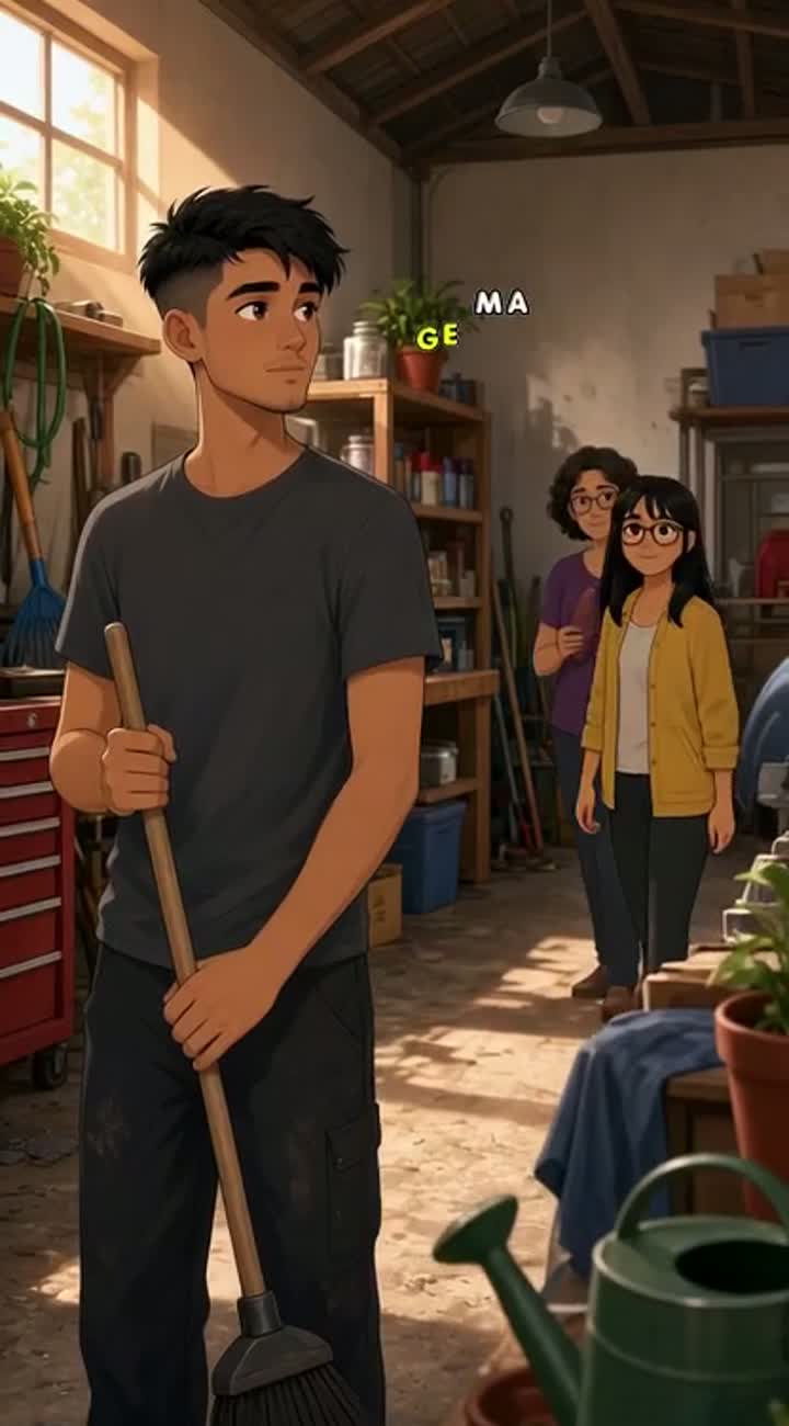 A tall, slim, tan-skinned young man with light brown eyes… — AI cartoon