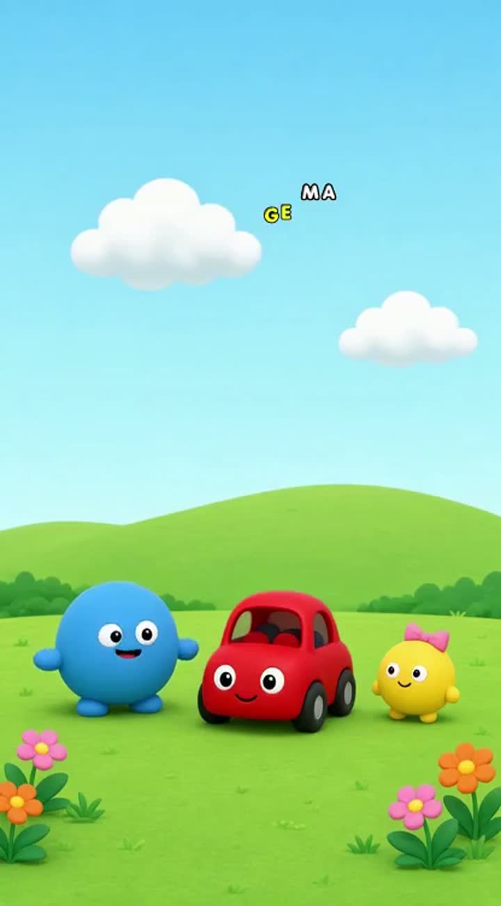 A simple outdoor garden — AI cartoon