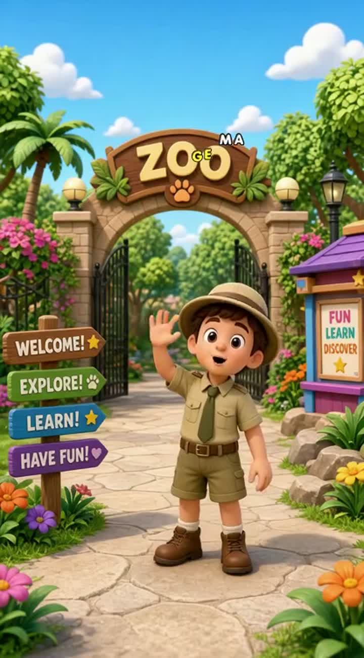 Fun, colorful, high-quality 3D cartoon educational video… — AI cartoon