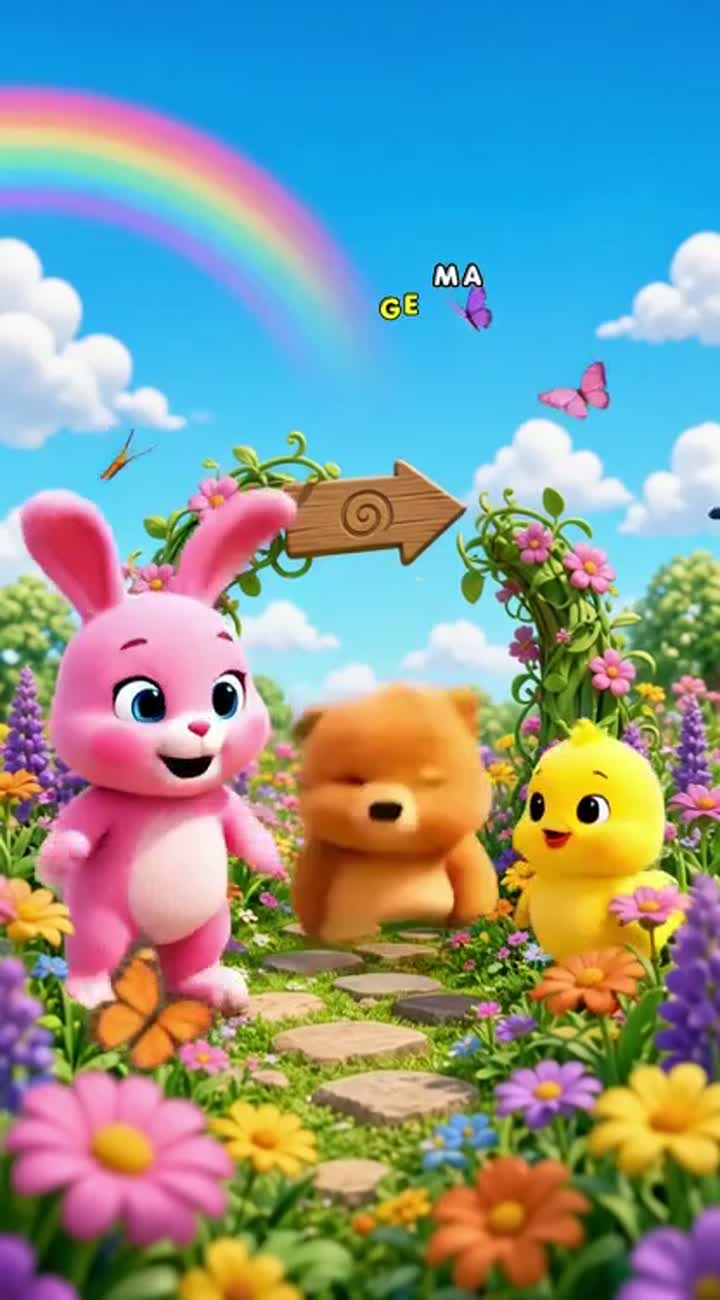 Crie um vídeo infantil musical de em português brasileiro… — AI cartoon