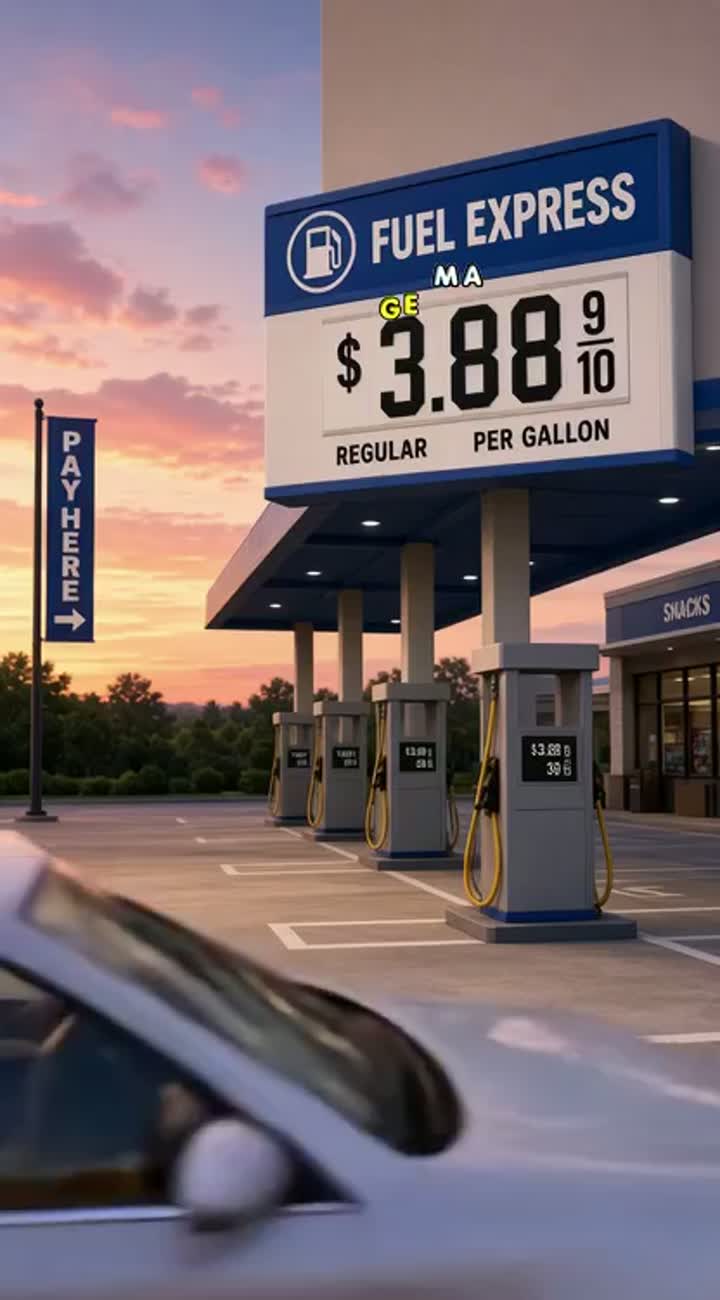 Sam, the Greedy Gas Saver — AI cartoon