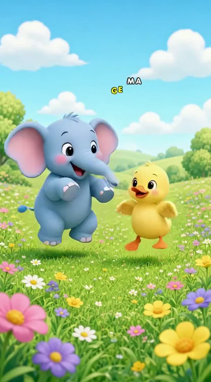 Cute 2.5D animated cartoon for preschool children ages 3-6 — AI cartoon