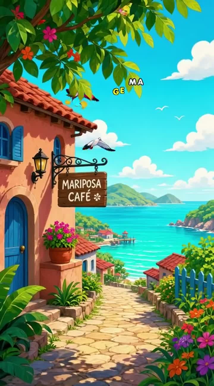 A vibrant, colourful 2D animated cartoon with smooth, fluid — AI cartoon