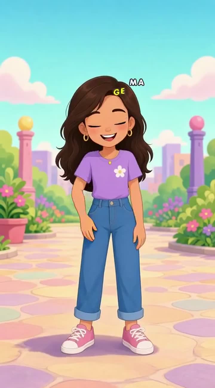 Cute, colorful 2D cartoon character for a short animated story — AI cartoon