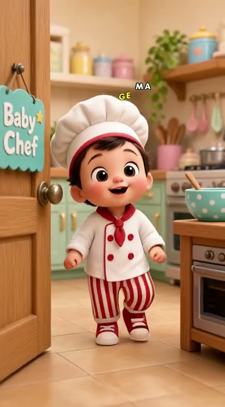 Tajuk: Baby Chef — AI cartoon