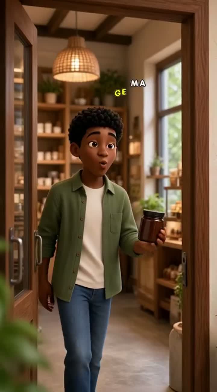 Beautiful, high-quality 3D animated-movie scene featuring a young… — AI cartoon