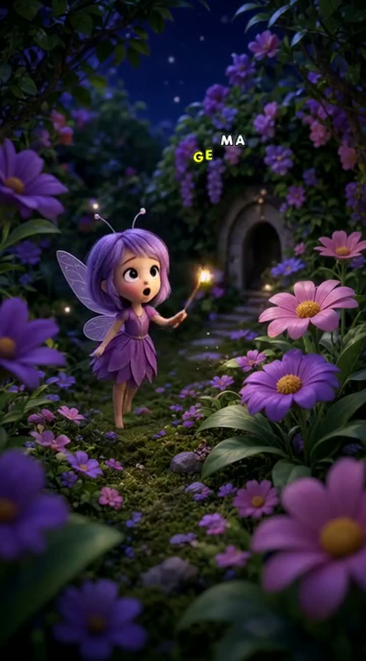 A beautiful 3D animated fairy-tale short featuring a tiny fairy… — AI cartoon