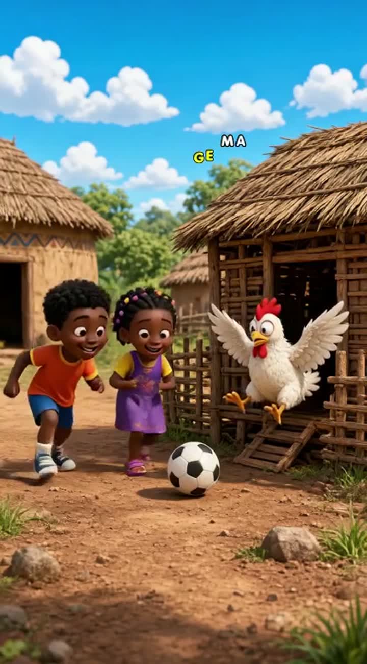 Colorful, high-quality 3D animated cartoon for children… — AI cartoon
