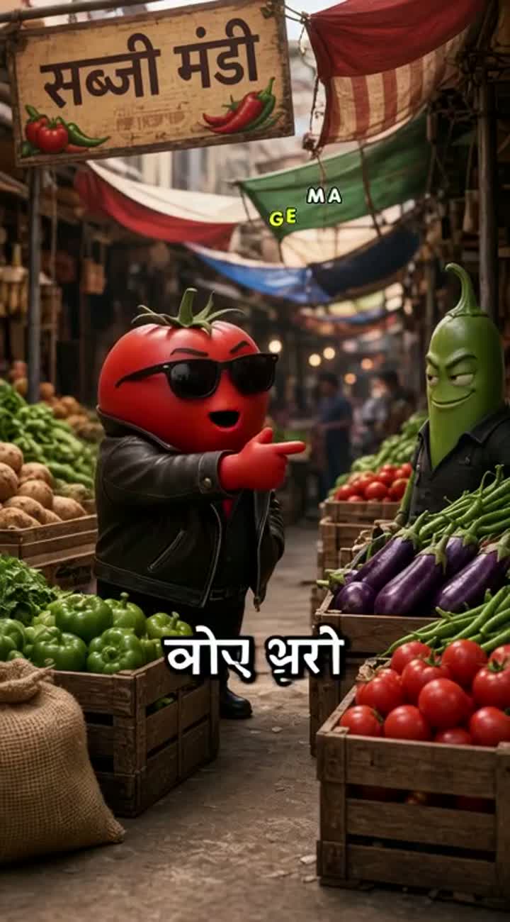 SABZI GANG: Tamatar Don vs Mirchi Don — AI cartoon