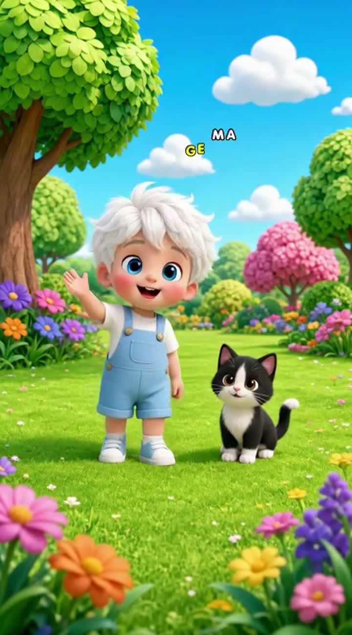 Crie um desenho animado musical infantil original em animação 3D… — AI cartoon