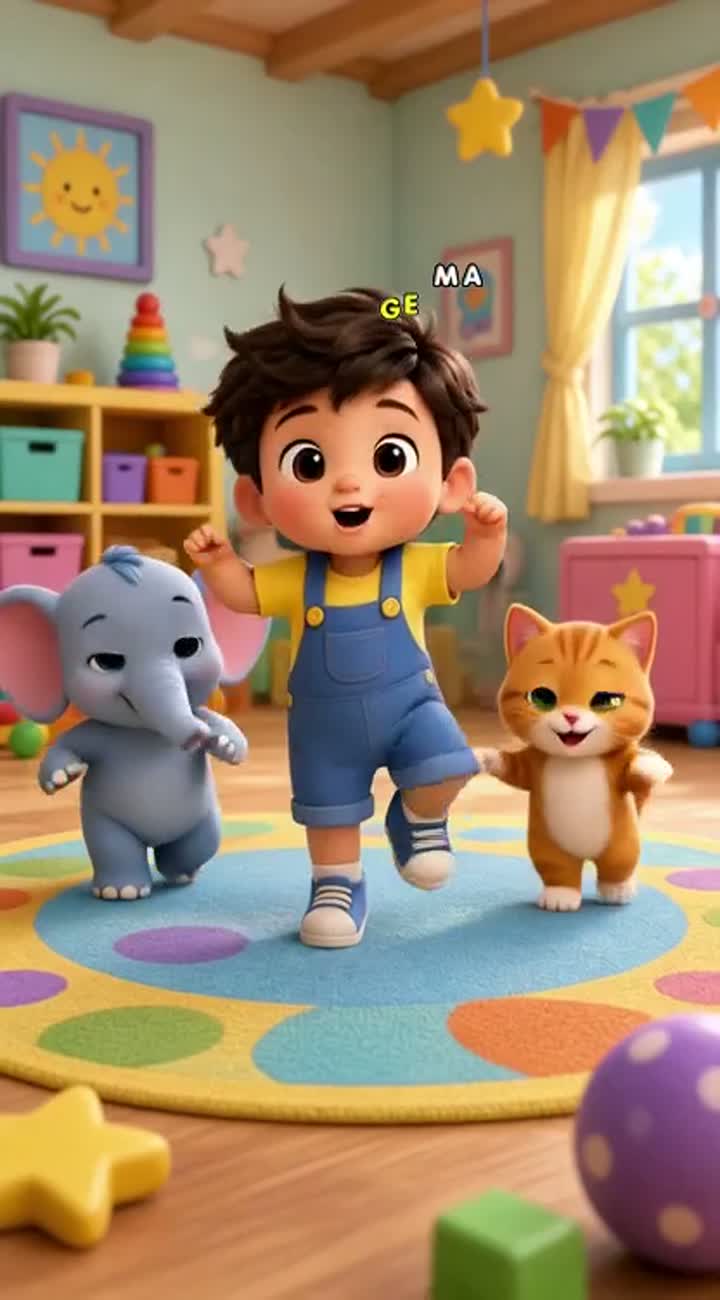 Cute 3D animated cartoon for toddlers featuring an original baby… — AI cartoon