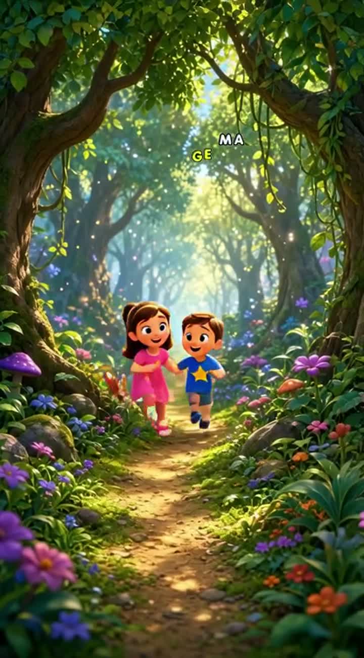 Colorful 3D animated cartoon for young children, approximately — AI cartoon