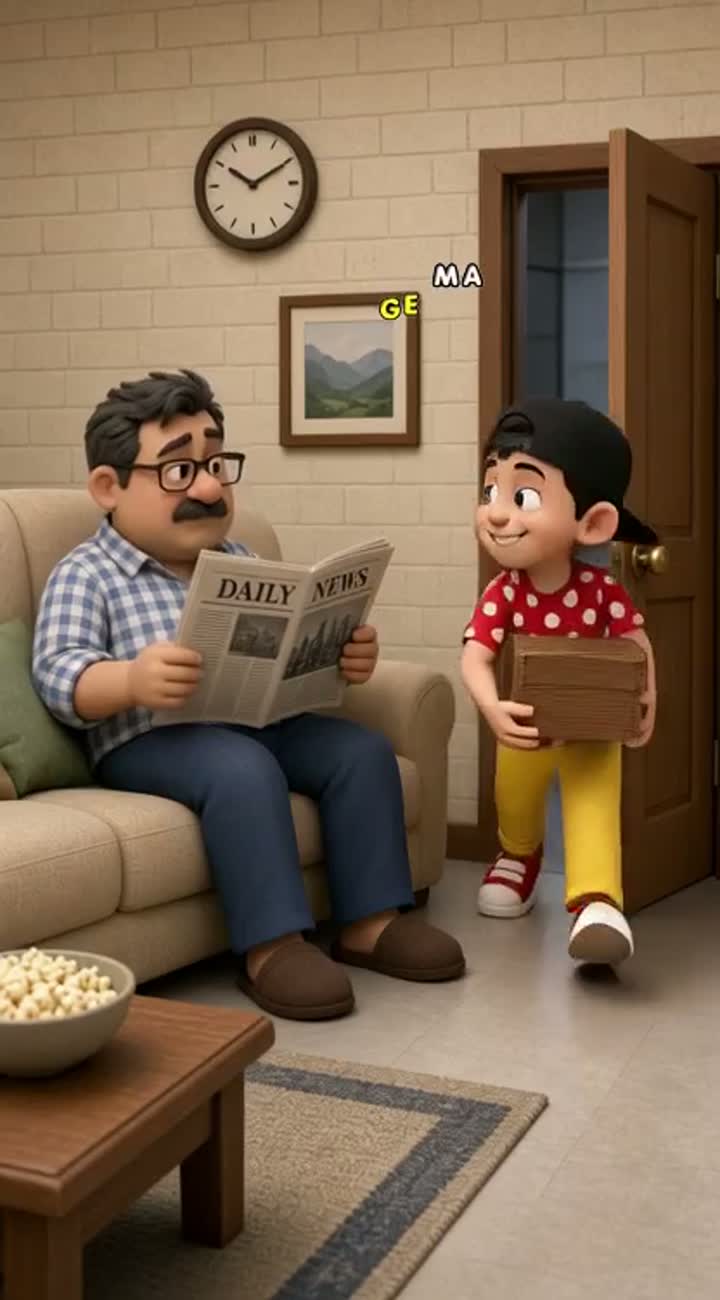High-quality 3D animated comedy movie featuring the SAME two main… — AI cartoon