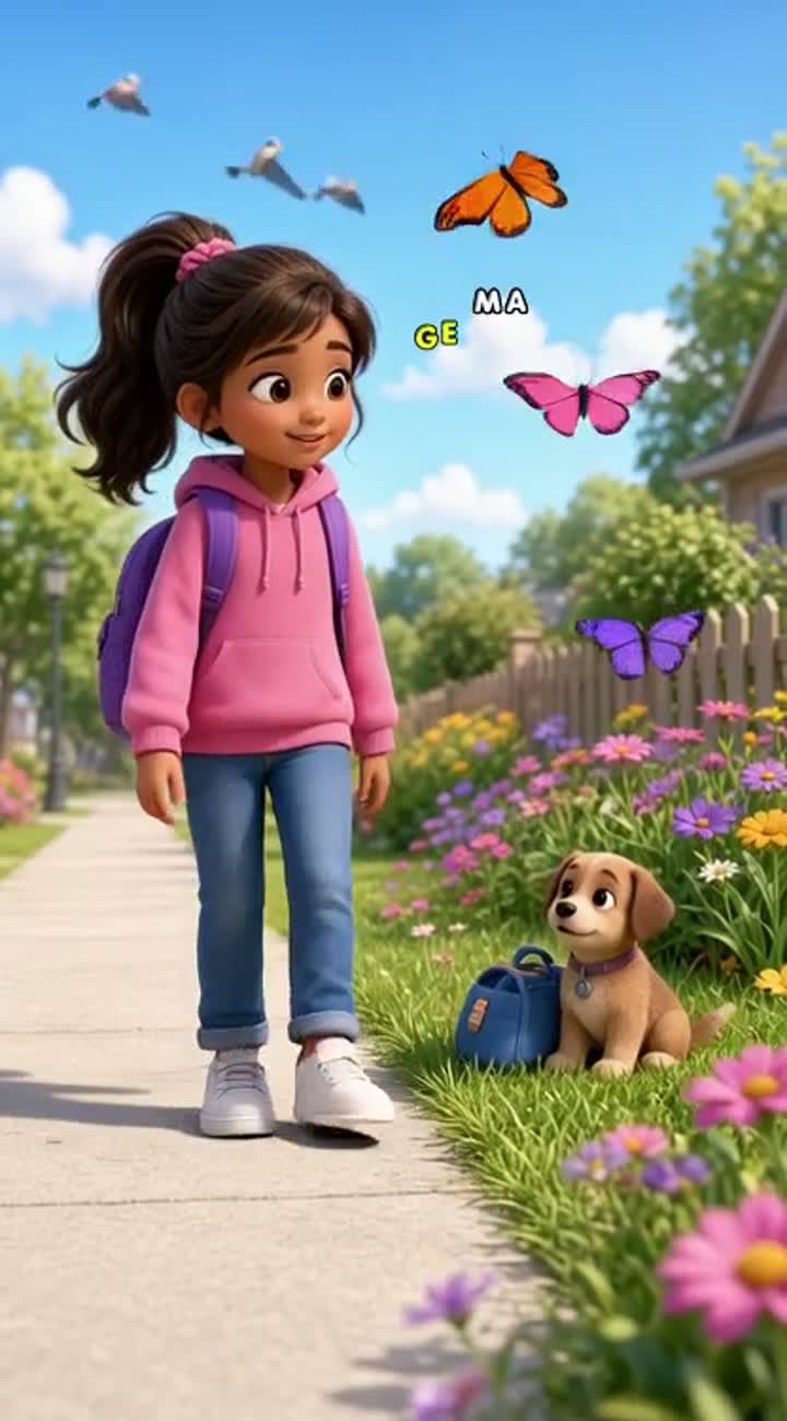 Colorful, high-quality 3D animated children's cartoon in vertical… — AI cartoon