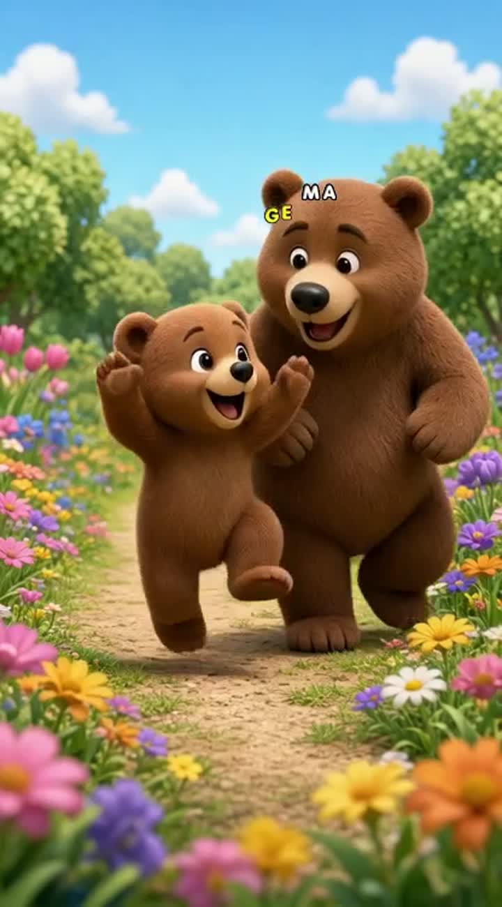 Baby Bear's Funny Dance — AI cartoon