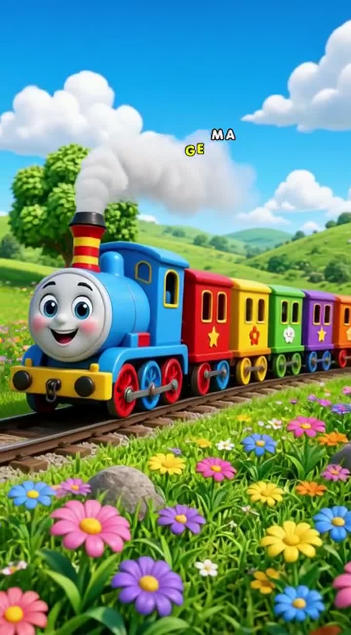 Learn Numbers 1-10 with a Happy Train — AI cartoon