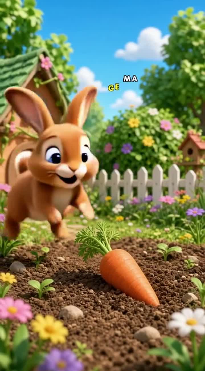 Cute, colorful 3D cartoon for children ages 3-7 — AI cartoon