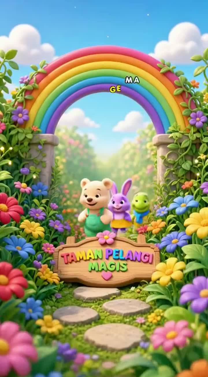 Colorful 3D cartoon for young children about learning colors — AI cartoon