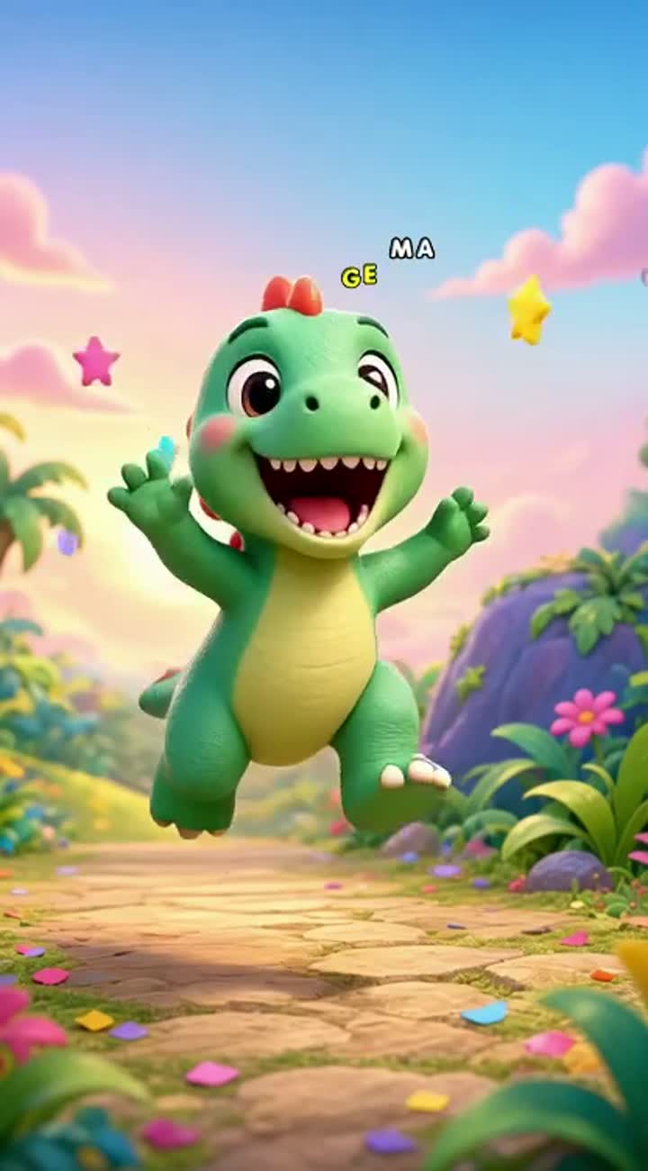 Cute, colorful 3D cartoon intro for a YouTube Kids channel… — AI cartoon