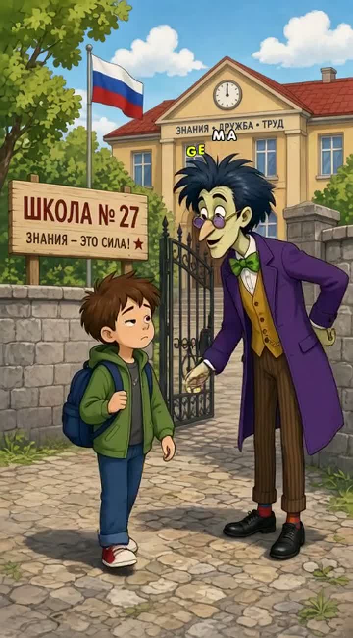 A 2D hand-drawn animated cartoon in the style of Russian-language… — AI cartoon