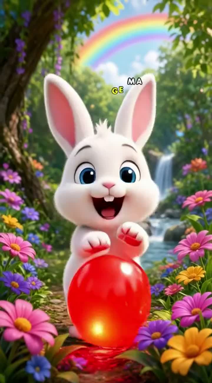 In one continuous shot, a small white rabbit named Bobo… — AI cartoon