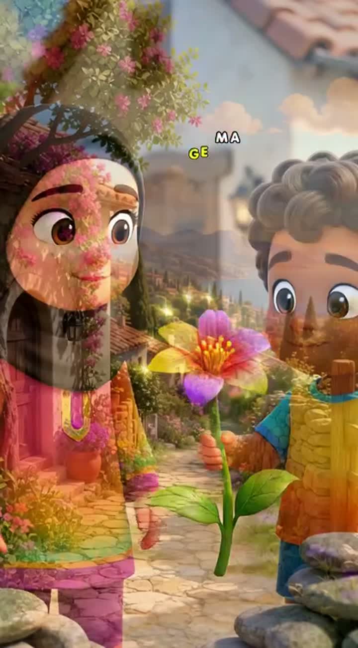 Colorful animated cartoon movie about a young woman wearing… — AI cartoon