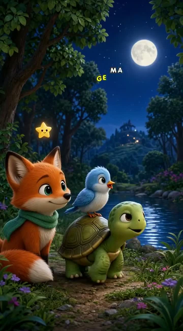 Vertical 9:16 high-quality 3D animated children's cartoon… — AI cartoon