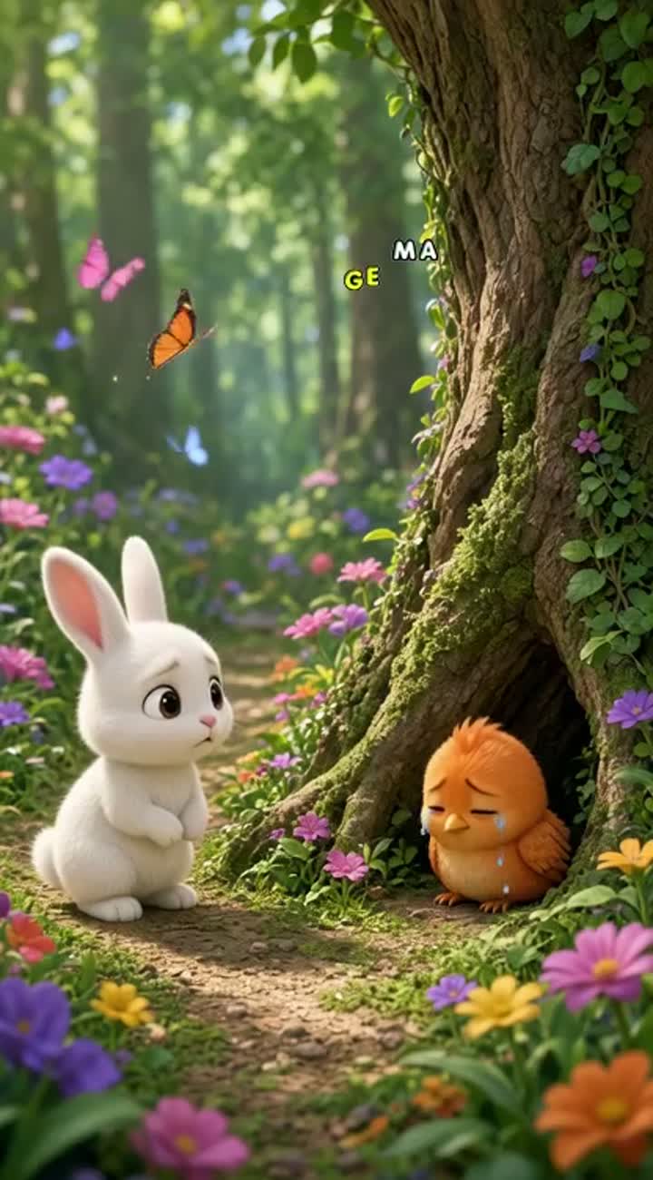 The clip lasts and uses smooth, fluid animation, vibrant colours… — AI cartoon