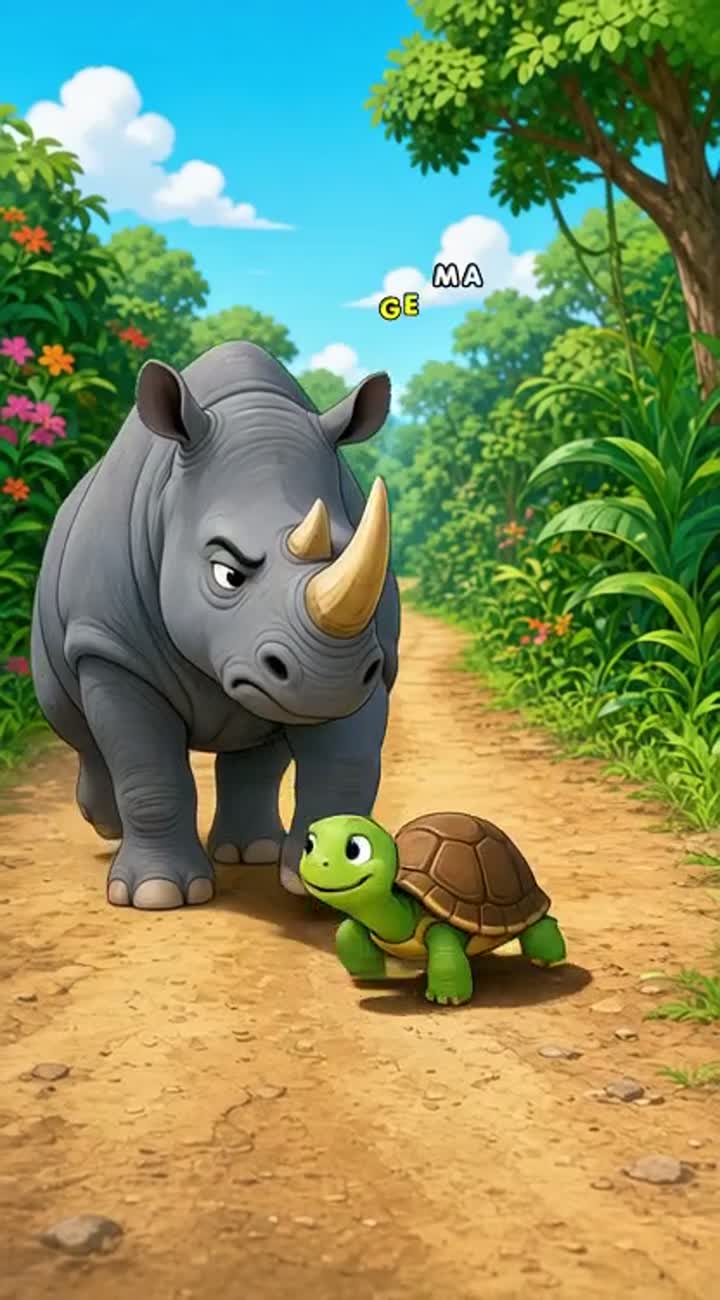 Vibrant cartoon animation with bright, saturated colours… — AI cartoon