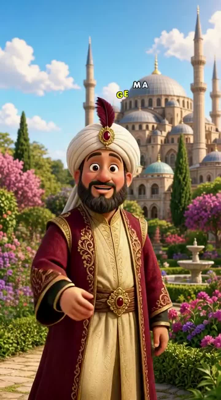 Cute 3D animated cartoon about the Ottoman Empire — AI cartoon