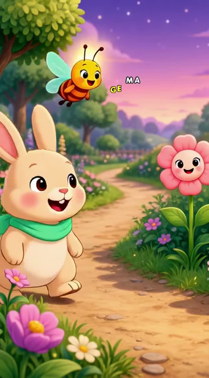 The Little Glow Garden — AI cartoon