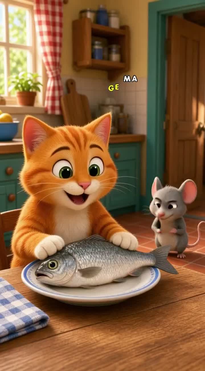 Continuous vertical 9:16 animated cartoon clip in Bengali… — AI cartoon