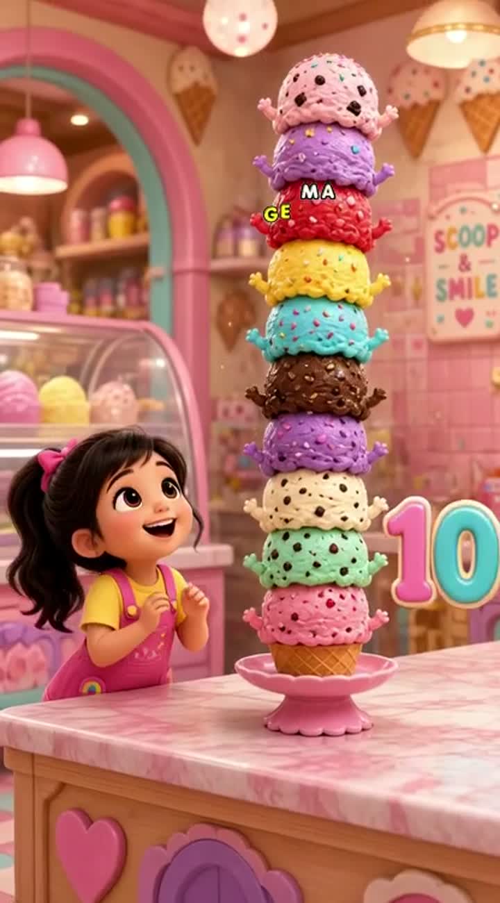 A vibrant, cheerful high-quality 3D animated preschool scene… — AI cartoon